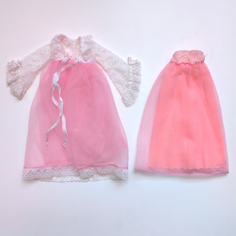 Vtg 1971 Barbie Francie Rise N Shine #1194 Nightgown & Robe Sears Exclusive